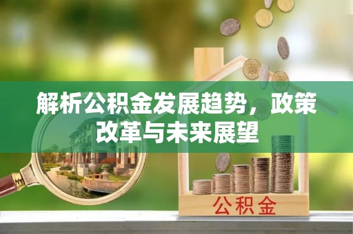 隆安解析公积金发展趋势，政策改革与未来展望