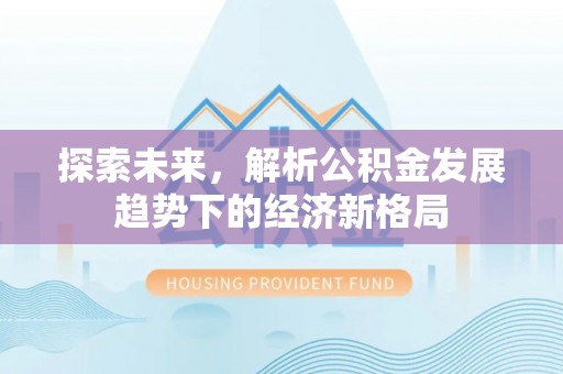 隆安探索未来，解析公积金发展趋势下的经济新格局